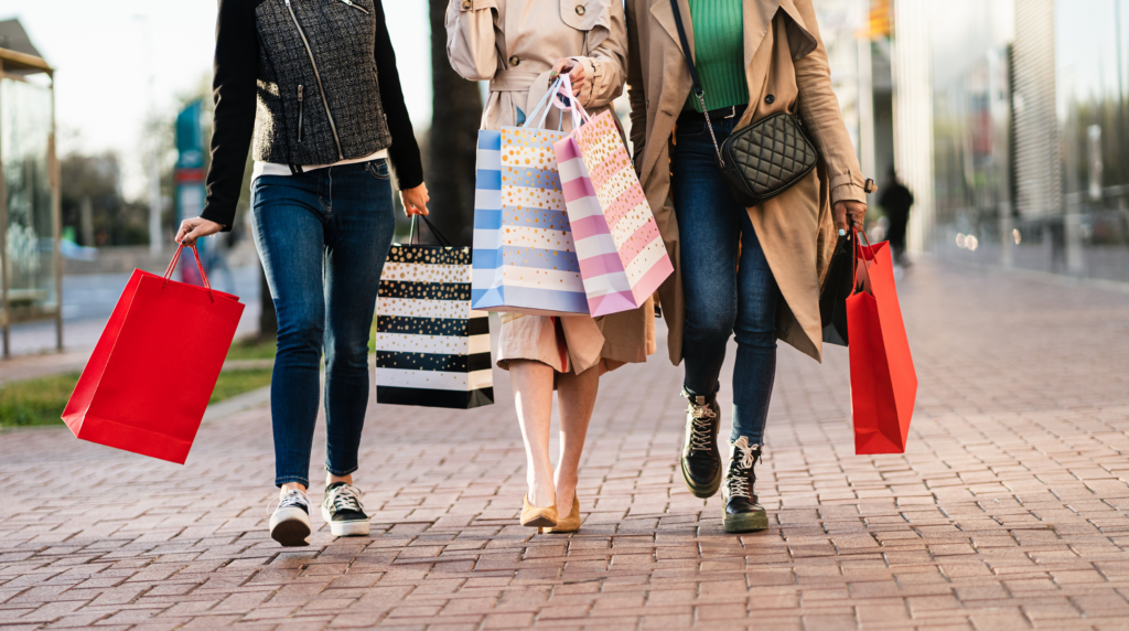 women shopping on the high street featured