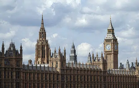 Image of the houses of parliament and big ben.